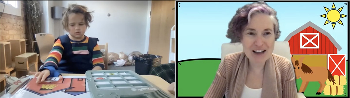 Telehealth services child in session